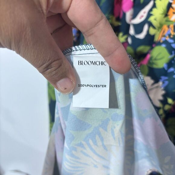 BLOOMCHIC Floral Dress Size US 22-24 UK 26-28 EU 52-54 EEUC Smocked Multicolor - Picture 7 of 8